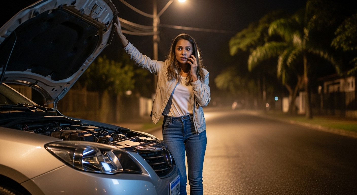 Carro com problema de bateria